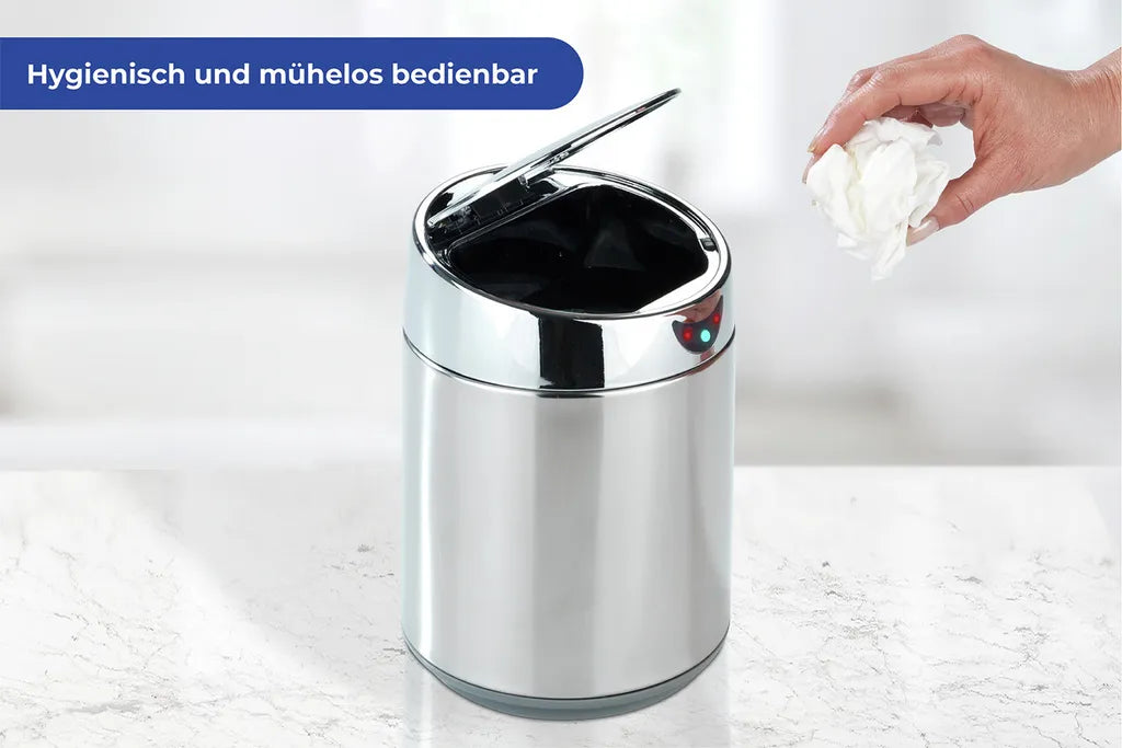 Wenko Tisch- Und Kosmetikeimer Mit Sensor Chrom
