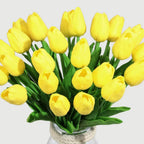  10er Künstliche Tulpe Blume Kunstblumen Gefälschte Blumen Bukett Künstlich Tulpe Gelb