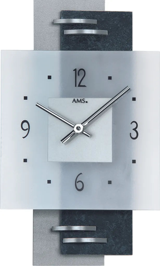  AMS Quarz-Wanduhr, Quarzwerk, 22x36x5cm, 9245