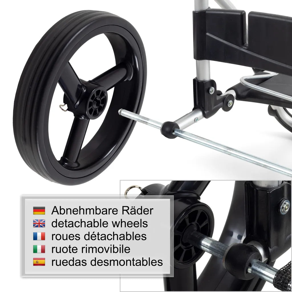  Andersen Einkaufstrolley Sondermodell Royal XXL Alu Und 61 Liter Einkaufstasche Folke Schwarz Mit Kühlfach, Trolleygestell Zusammenklappbar