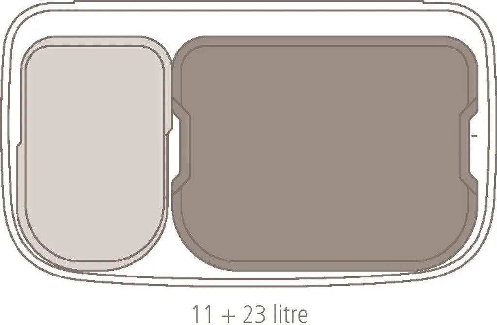  Brabantia Mülleimer Bo Touch Bin Platinum, 11 + 23 L