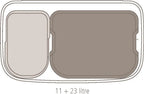  Brabantia Mülleimer Bo Touch Bin Platinum, 11 + 23 L