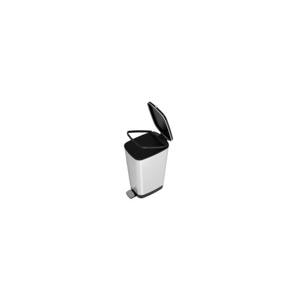  KIS Treteimer 10L CHIC Inox Und Schwarz