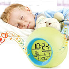  Digitaler Wecker Kinder, LED Kinderwecker 7 Farben Nachtlicht Lichtwecker Schlummerfunktion Für Mädchen Jungen