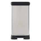  Curver Duo Tretmülleimer Deco 23L+23L Silbern