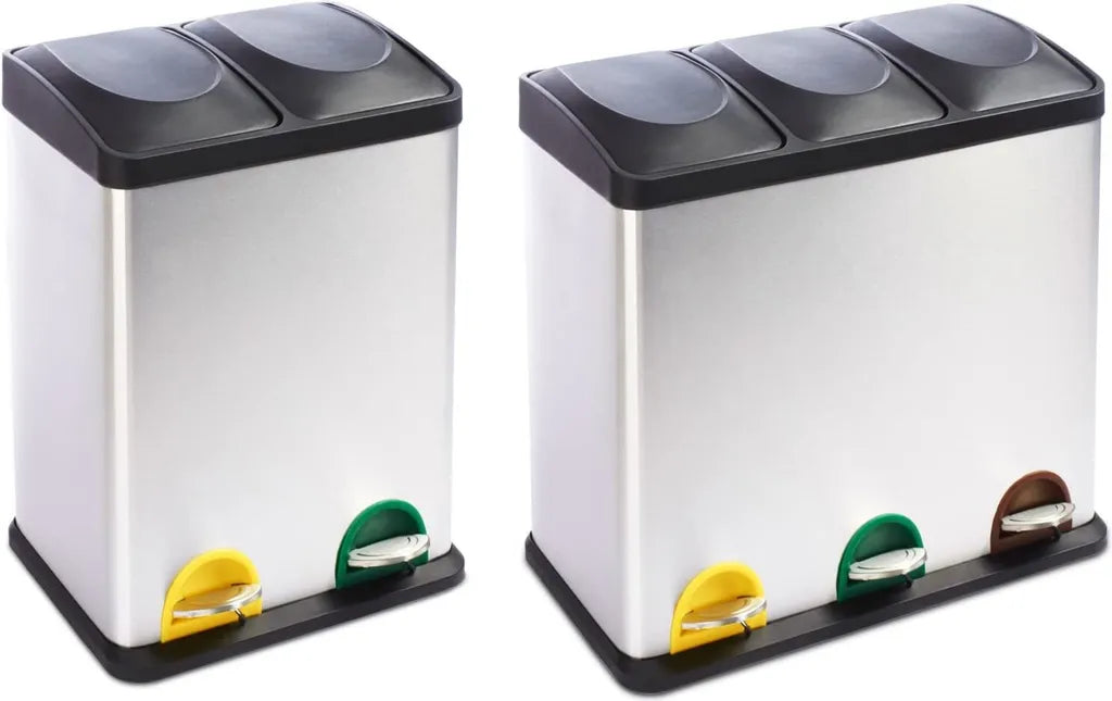  Mülleimer Brandon Trennsystem 2 Kammern 36 Liter