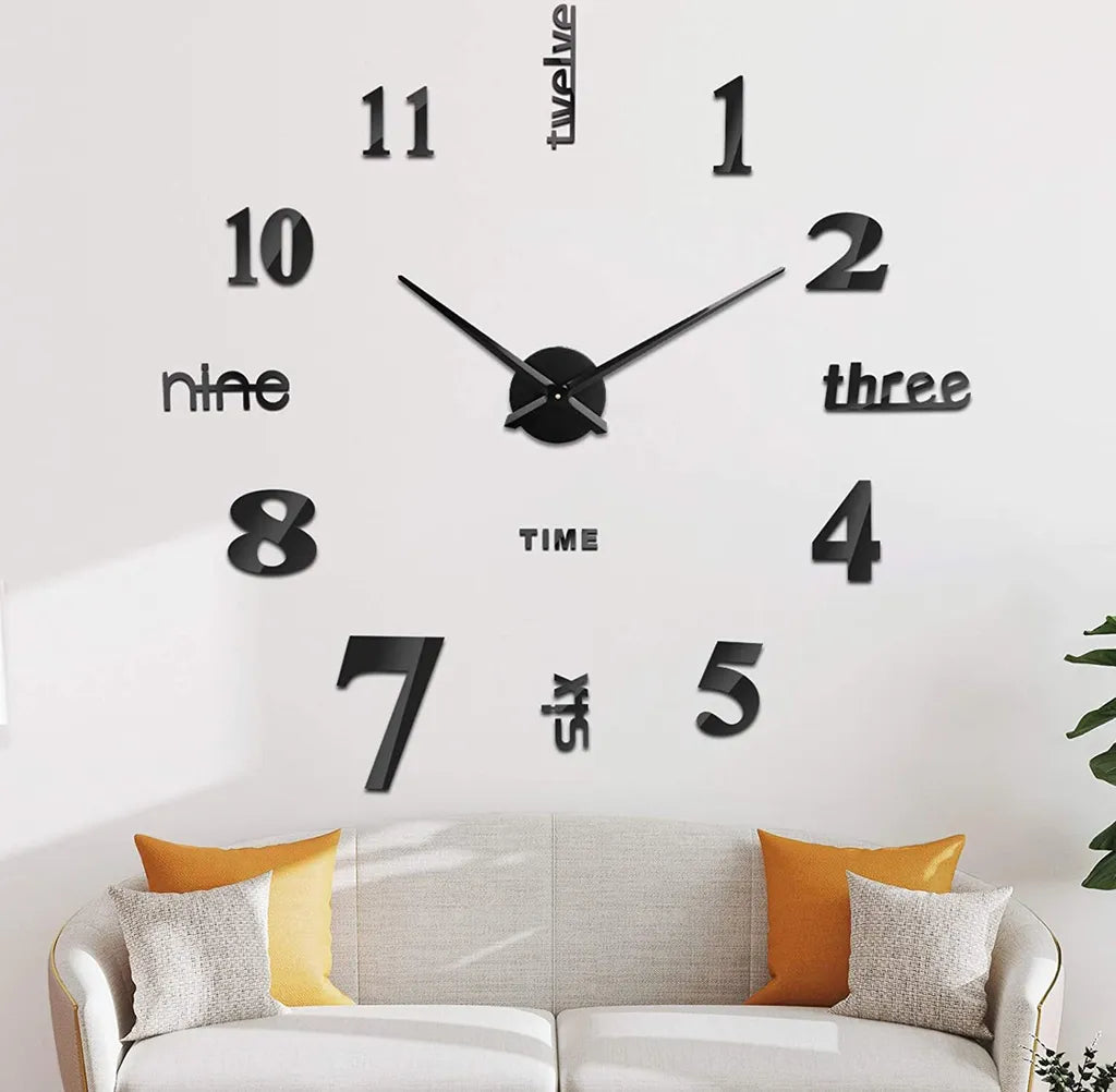  Wanduhr Mit 3D Visuelle Aufkleber DIY Wanduhren Mehrweg Geeignet Für Dekoration Geschenk Nach Hause, Restaurant, Büro Und Hotel