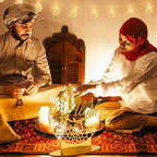  Ramadan Eid Mubarak Dekorationen LED Eid Mubarak Acryl Ornamente Mond Sterne, Muslim Festival Dekorationen