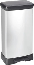  CURVER_DECOBIN Abfalleimer 50L Mit Fußpedal Silber Metallic_240643