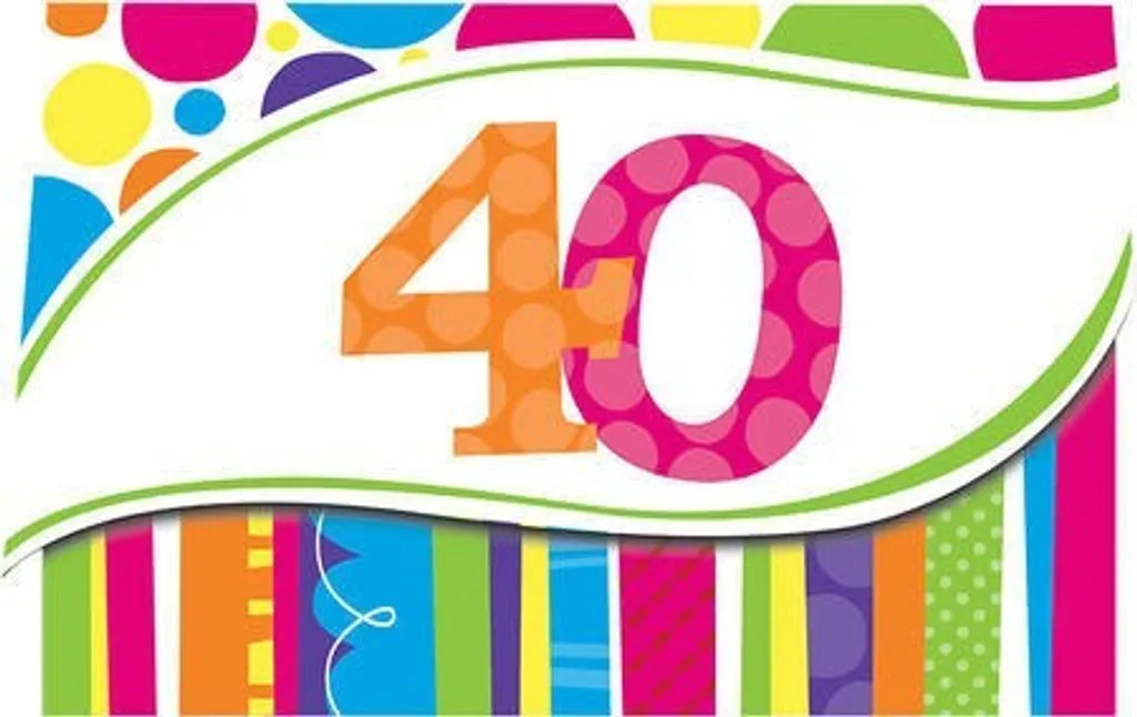 Creative 40. Geburtstag 8 Einladungskarten