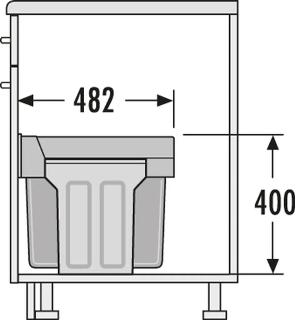  Hailo Abfallsammler TZ Swing 30.3/30 Terzett Abfalleimer Einbau Mülleimer 3666-84
