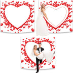  Hochzeitsherz Zum Ausschneiden - 1.8 X 2m Hochzeits Laken Mit Mini Scheren Set - Hochzeits Deko Bettlaken Mit Herz Ballon Design Für Hochzeit Braut Und Bräutigam Hochzeit Standesamt Hochzeits Spiele