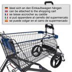  Andersen Einkaufstrolley Sondermodell Royal XXL Alu Und 61 Liter Einkaufstasche Folke Schwarz Mit Kühlfach, Trolleygestell Zusammenklappbar