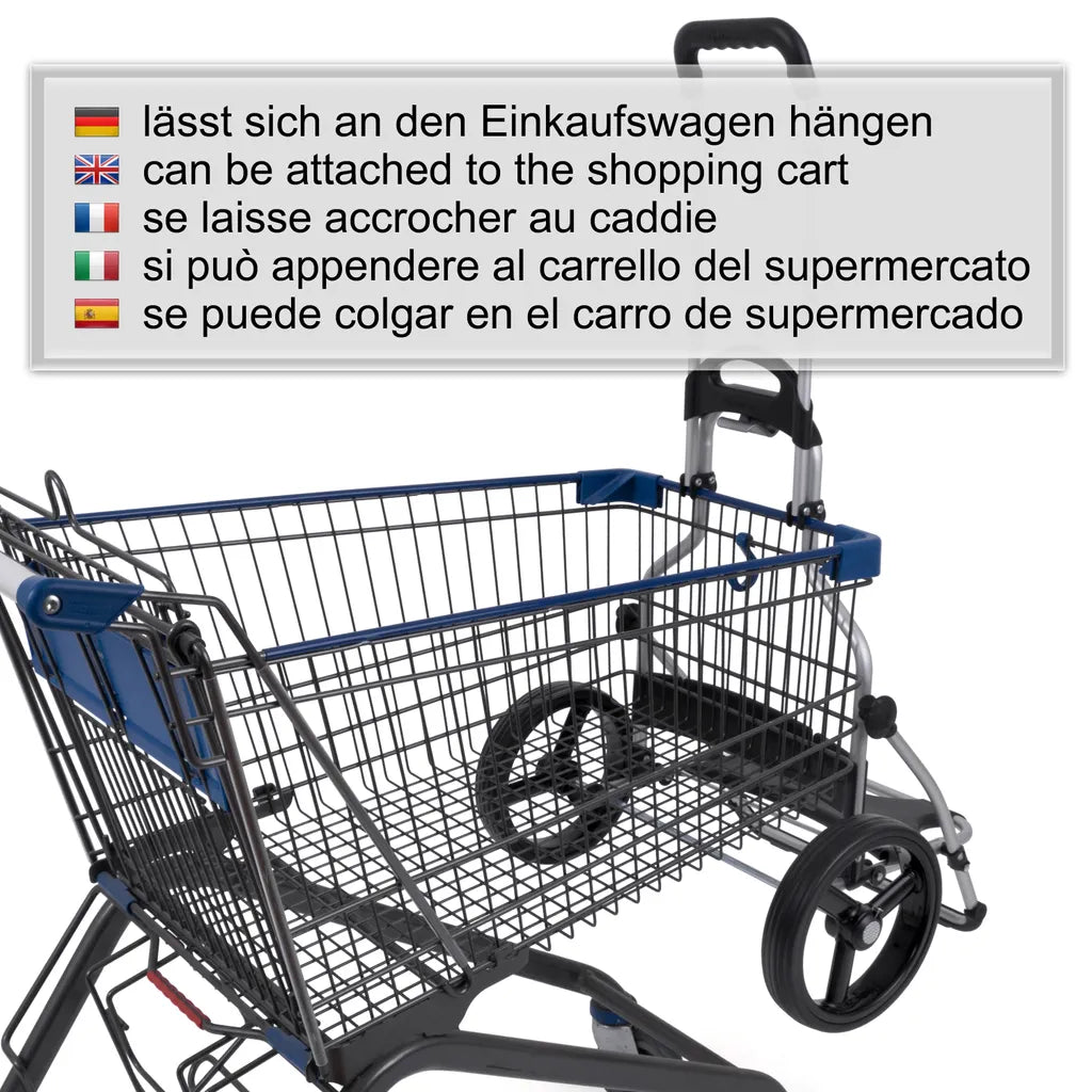  Andersen Einkaufstrolley Sondermodell Royal XXL Alu Und 61 Liter Einkaufstasche Folke Schwarz Mit Kühlfach, Trolleygestell Zusammenklappbar