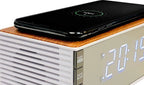  Technoline WT 487 Radiowecker Mit Qi-Ladefläche, Farbe:Braun