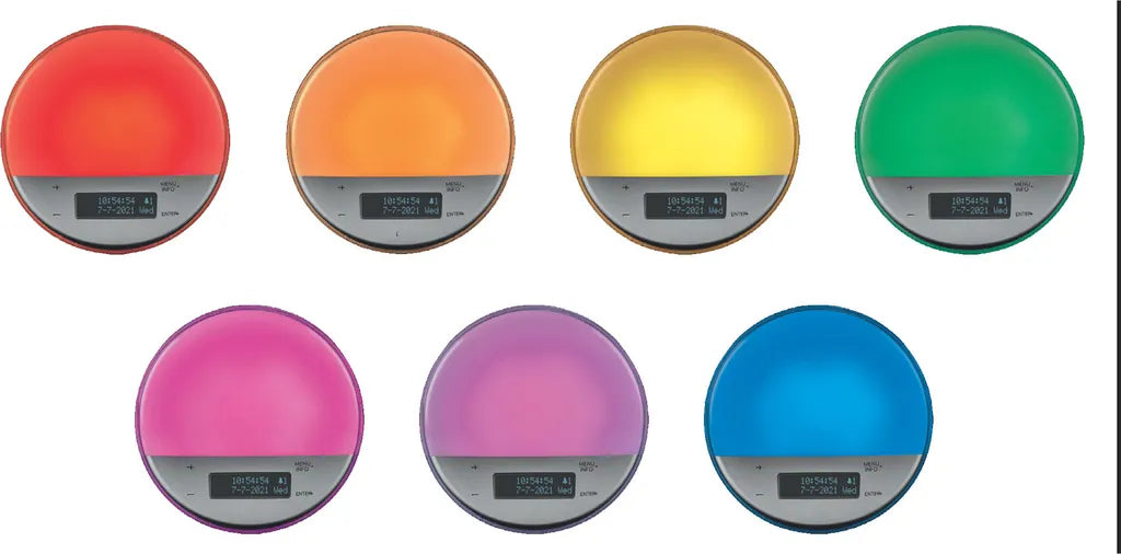  Miraval Lichtwecker DAB+ FM Radiowecker Sonnenaufgangssimulation 20 Stufen USB Port 7 Farben Sleeptimer Leuchtwecker Tageslichtwecker Kinderwecker