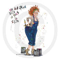  Holzbild: "Ein Bißchen Dick Ist Halb So Slim", Von Sweet Design By Nala, 20x20cm