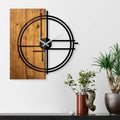  Wallity, Wooden- TNL1138, Leichte,Walnuss, Wanduhren, 56 X 3 X 58 Cm, 100% Holz (Dicke: 3 Cm) / Metall (Dicke: 1