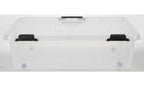  Deuba Aufbewahrungsbox Deckel Stapelbar Transparent Rollen Kunststoff BPA Frei Wohnzimmer Schlafzimmer Kinderzimmer 60L/30L, Volumen:30L