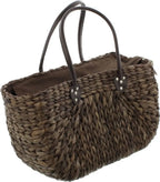  Maisstroh-Tasche, Mokka, T43 X B20 X H24 Cm, GH44 Cm, Einkaufstasche,Tragetasche
