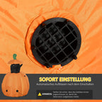  Outsunny 115 Cm Halloween Deko Aufblasbar Kürbisgeist Mit Beweglicher Katze Helloween-Gartendeko Mit LED Lichter Wasserdicht Für Indoor Außen Hof Rasen Haus Halloween Party