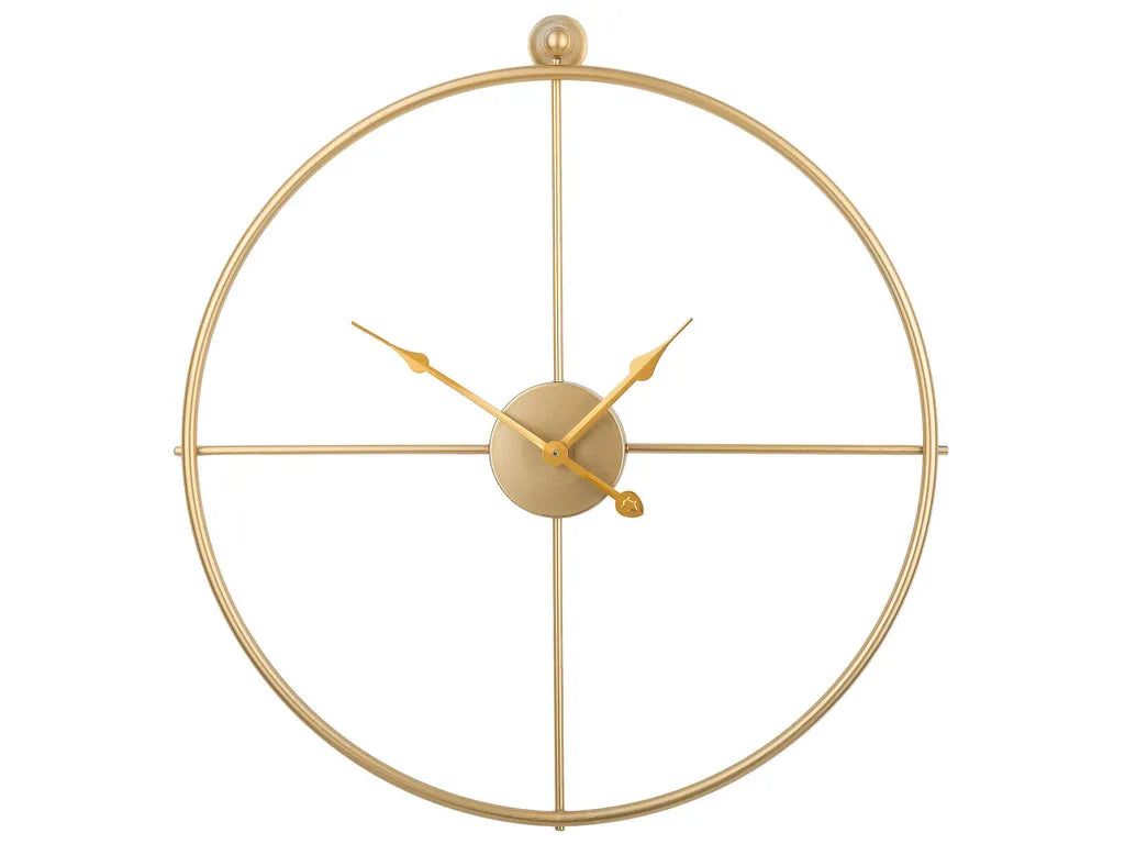  Wanduhr Gold ø 50 Cm Im Metallic Look Rund Minimalistisch Modern