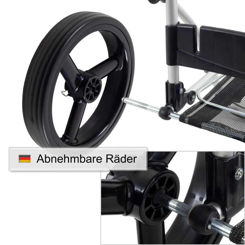  Andersen Shopper Royal Alu Klappbar Mit 3-Speichenrad Ø 25 Cm Und 50 Liter Tasche Basil Bloom Blau, Wasserdicht