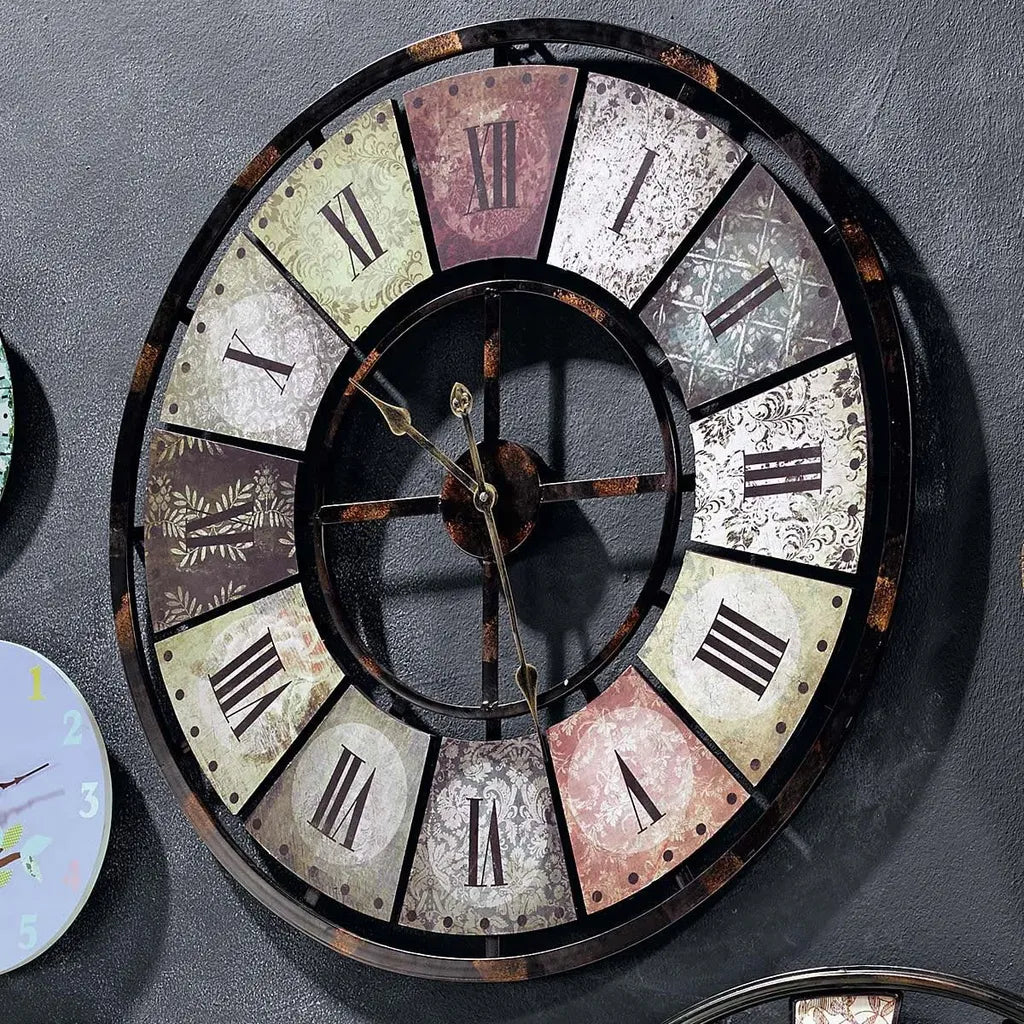  Wanduhr 'Roman' 80 Cm Küchenuhr Zimmeruhr Wohnzimmeruhr Uhr Analog Römisch