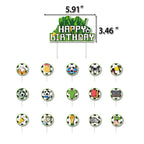  Weltmeisterschaft Fußball Party Supplies Luftballons Geburtstag Deko Ballons Cake Topper Happy Birthday Banner