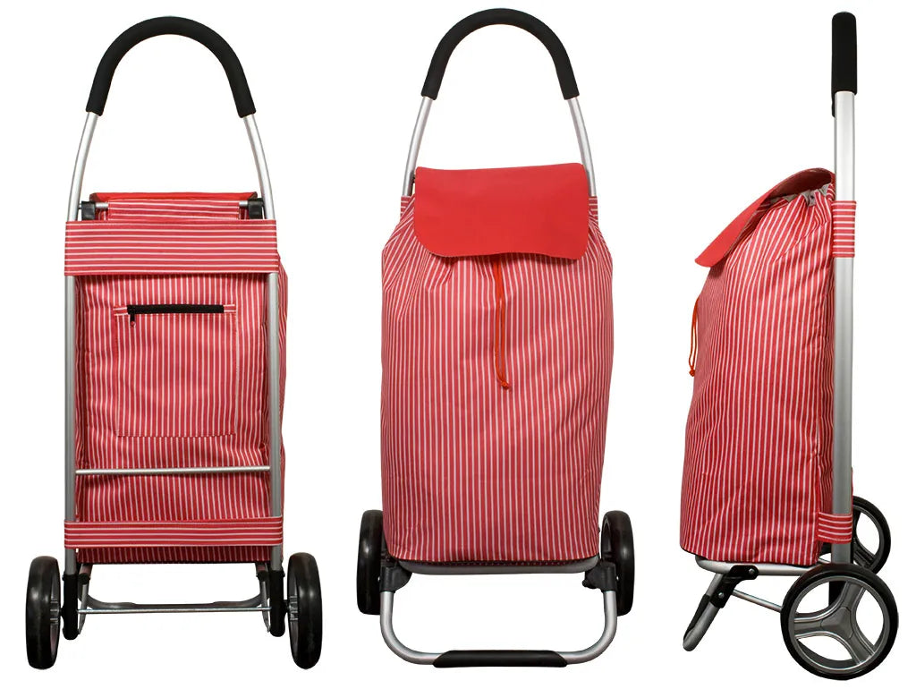  KoTaRu Grosser Einkaufstrolley Rot 44 Liter Klappbar