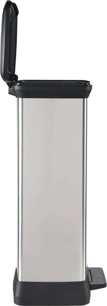  CURVER_DECOBIN Abfalleimer 50L Mit Fußpedal Silber Metallic_240643