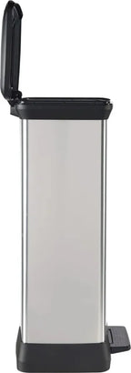  CURVER_DECOBIN Abfalleimer 50L Mit Fußpedal Silber Metallic_240643