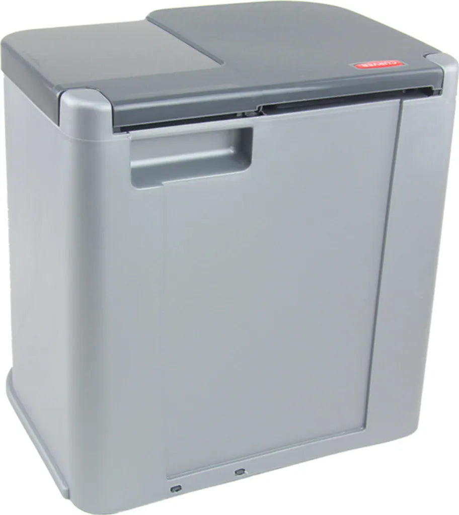  Curver Duo Tretmülleimer Deco 15L Mit 6L Inneneimern Hellgrau