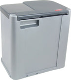  Curver Duo Tretmülleimer Deco 15L Mit 6L Inneneimern Hellgrau
